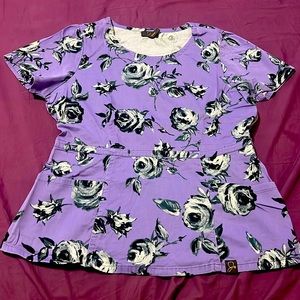 Jaanuu peplum scrub top